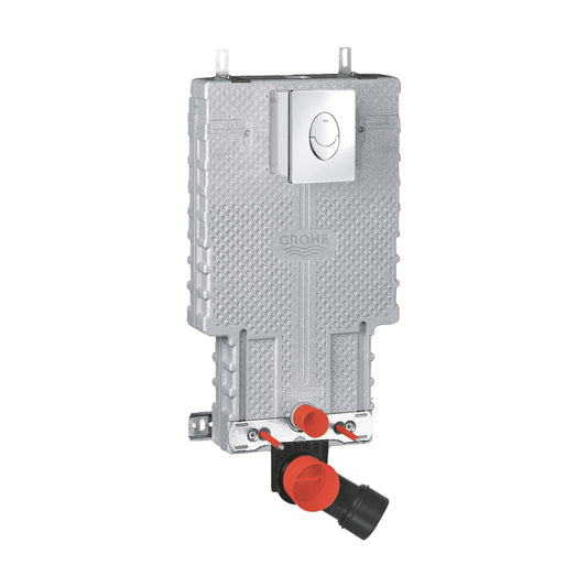 לחצן אובלי + Uniset מיכל הדחה סמוי 38723001 לקיר בלוקים