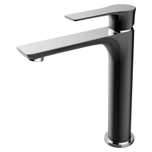 ברז פרח ROBIN שחור/כרום בינוני AQUILA PREMIUM
